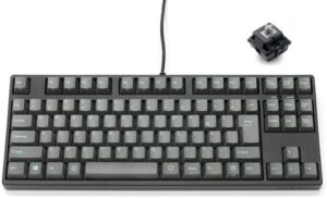 FILCO Majestouch + SGK Cherry MX Speed Silver Axis, Numeric Keypadless, Japanese Arrangement, 91 Keys, PBT 2 Color Molded Sky Gray Key Cap, N Key Rollover, Function Key Function, Black