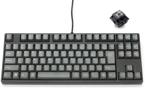 FILCO Majestouch + SGK Cherry MX Speed Silver Axis, Numeric Keypadless, Japanese Arrangement, 91 Keys, PBT 2 Color Molded Sky Gray Key Cap, N Key Rollover, Function Key Function, Black