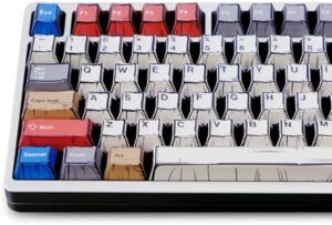 FKZ Custom Anime Keycaps,Japanese Manga Theme Retro Keycaps Dye Sub PBT Keycap Cherry Profile 151 Keys Set for Cherry MX Switch 60% 65% TKL Full Size Mechanical Gaming Keyboard DIY (Colorful)