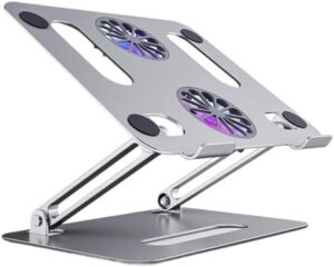 Foldable Laptop Cooling Stand Desk Cooling Fan Adjustable Base Aluminum Stand For Laptop(D)