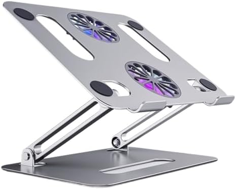 Foldable Laptop Cooling Stand Desk Cooling Fan Adjustable Base Aluminum Stand For Laptop(D)