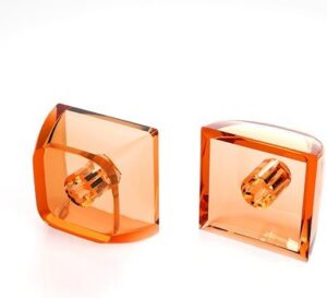 Fully Transparent XDA Keycaps Mechanical Keyboard Keycaps PC Material, 5pcs (Translucent Orange)