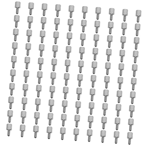 GLEAVI 100pcs Pillar Standoffs Male to Female Pillar Screws Nickel-Plated for Board Non-Magnetic Thermal Insulation for Computer Case