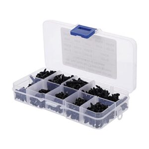 GLEAVI Carbon Steel Black Cross Pan Head Round Head Screws DIY Electricians Screw Kit Assorted Self Tapping Screws