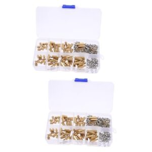 GLEAVI Pcs Brass Thread Standoff Nut Screws Assorted Kit Hexagon Column Copper Standoff for Applications