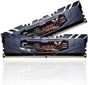 G.SKILL Flare X Series (Intel XMP) DDR4 RAM 16GB (2x8GB) 3200MT/s CL14-14-14-34 1.35V Desktop Computer Memory UDIMM – Black (F4-3200C14D-16GFX)
