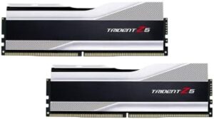 G.SKILL Trident Z5 Series (Intel XMP 3.0) DDR5 RAM 64GB (2x32GB) 6000MT/s CL32-38-38-96 1.40V Desktop Computer Memory UDIMM - Metallic Silver (F5-6000J3238G32GX2-TZ5S)