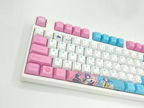 Gaming Keyboard PBT Dye Upgrade 108 Keycap Set OEM Profile Keycaps Keyset with Puller Japanese Text Mechanical Keyboard (BiliBili)