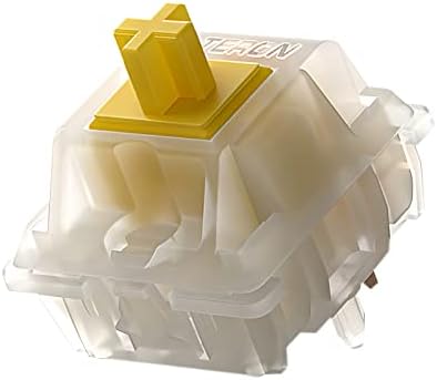 Gateron Milky Yellow Switches for Mechanical Keyboard Pre Lubed Silent Linear Keyboard Switches 5Pin (GPRO70PCS)