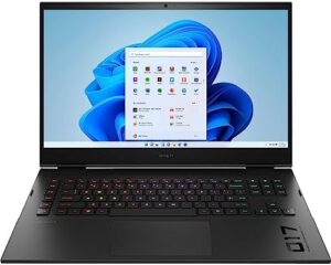 HP Omen-17-CK2059NR Laptop, 24 Cores Intel Core i9-13900HX NVIDIA GeForce RTX 4090, 32GB DDR5 RAM 4TB SSD, Wi-Fi 6E, Win11 Pro, 17.3" WQHD 165Hz Display, Thunderbolt 4, Four-Zone RGB Backlit Keyboard
