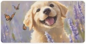 Happy Retriever Puppy Desk Mouse Mat Laptop Pad Desktop Protector Non-Slip Keyboard Pads for Office Gamer