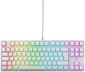 K4V2 TKL, Wired Gaming Keyboard without Numeric Keypad, German Layout (QWERTZ), RGB Lighting, MX2A Mechanical Switches Red, White
