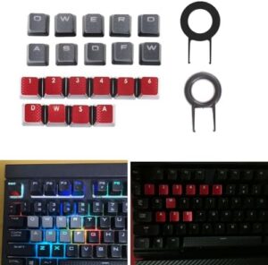 Keycaps, 10 Keys Backlit Keycaps Non-Slip for Corsair K70 RGBK70 K95 K90 K65 K63 Mechanical Gaming Keyboard Switches