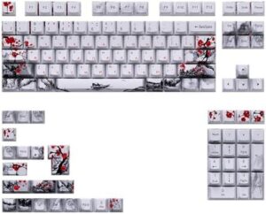 Keycaps Keycaps 128Keys Sublimations Russian Korean Japanese English for Mechanical Keyboards