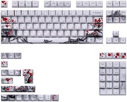 Keycaps Keycaps 128Keys Sublimations Russian Korean Japanese English for Mechanical Keyboards