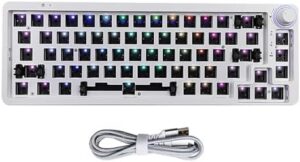 LK67/KF068 Hot Swappable Mechanical Keyboard Kits Single Modes 3/5Pin Switches Knob Keyboard