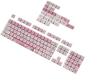 Lazy Theme Lovely Keycaps Keycap Set for Gaming Mechanical Keyboard Switches 129PCS