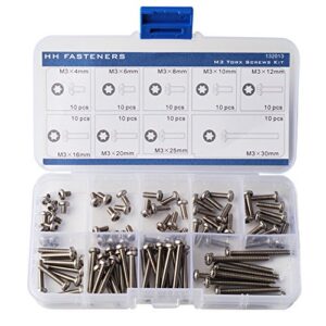 M3(Thread Dia. 3mm) Torx Pan Head Machine Screws (Pack of 90-Piece)