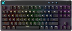 MCHOSE Mix 87 Magnetic Switch Rapid Trigger Gaming Keyboard,Hall Effect Hyper-Fast Adjustable Actuation Wired TKL Keyboard with Smart RT Mode, Knob, RGB Translucent Keycaps for PC Gamer (Black)