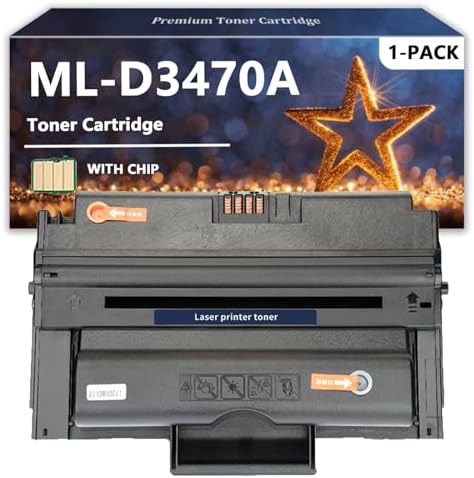 ML-D3470A Toner Cartridge Compatible for Samsung ML D3470 3470A D3470A Toner for Samsung ML-3470D ML-3471ND Printers, 1 Pack