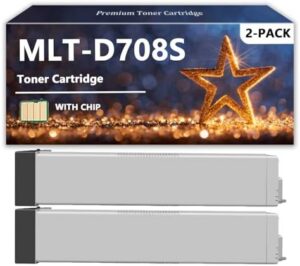 MLT-D708S Toner Cartridges Compatible for Samsung MLT D708S Toner for Samsung Xpress K4250RX K4300LX K4350LX Printers, 2 Pack