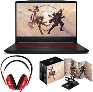 MSI Katana GF66 Special Edition Gaming & Entertainment Laptop (Intel i7-11800H 8-Core, 64GB RAM, 1TB PCIe SSD, RTX 3050 Ti, 15.6″ Full HD (1920×1080), WiFi, Win 11 Pro) with Headset