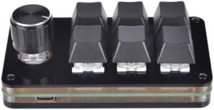 Macro Keyboard Programming Keypad 6 Key 1 Knob Mechanical Keyboard Button Pad for Hot Swap Gaming Keypad