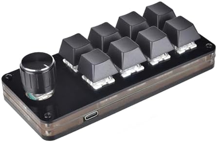 Macro Keyboard Programming Keypad 8 Key 1 Knob Mechanical Keyboard Button Pad for Hot Swap Gaming Keypad