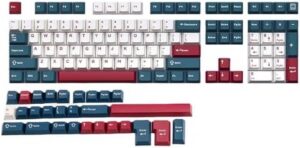 Mech Soldier Inspired 136Key Keycap Set Original Height Comfort Double Shot Injections For Mechanical Keyboards