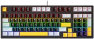Mechanical Gaming Keyboard 96 Keys LED Backlit Gaming Keyboard Corded Ergonomic Office Keyboard for PC Gamers Desktop