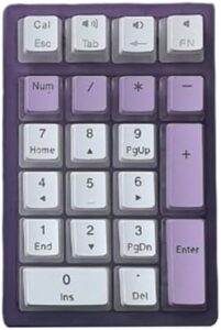 Mechanical Number Numberpad 21 Key Hot Swappable Numpad Corded Backlit Keypad USB C Numeric Keypad for Laptop PC Desktop
