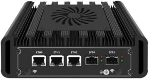 Mini PC N100 Firewall Hardware 2 x 10GbE SFP+, 3 x i226V 2.5GbE LAN OPNsense Appliance,AES-NI, 2HD, SIM Card Slot, M.2 WiFi Slot,NO RAM NO SSD (16GB/256GB)