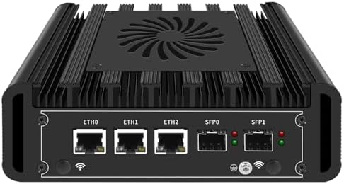 Mini PC N100 Firewall Hardware 2 x 10GbE SFP+, 3 x i226V 2.5GbE LAN OPNsense Appliance,AES-NI, 2HD, SIM Card Slot, M.2 WiFi Slot,NO RAM NO SSD (16GB/256GB)