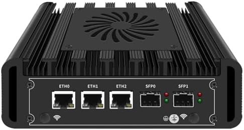 Mini PC N305 Firewall Hardware Intel 82599ES 2 x 10GbE SFP+, 3 x i226V 2.5GbE LAN OPNsense Appliance,AES-NI, 2HD, SIM Card Slot, M.2 WiFi Slot, NO RAM NO SSD (16GB RAM 256GB SSD)