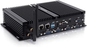 Mini PC Windows 10 Celeron J4125,Mini Desktop PC 16GB RAM 256GB SSD, Mini Computer RS232/485 COM, Dual LAN, HDMI, VGA, WiFi,LVDS