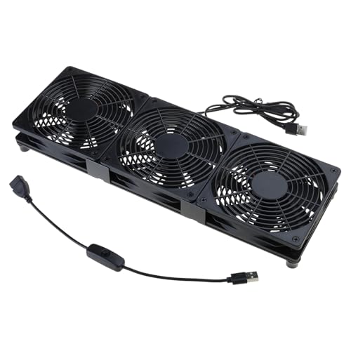 Multi Use 120mm USB Powered Fan for Enhanced Cooling of Routers Servers Workstations and Gaming Laptop Stands