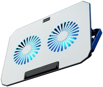 Notebook Cooling Stand Phone Holder with 2 Quiet Fans Height Adjustable Laptop Bracket for Laptops Up to 17Inches