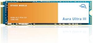 OWC 2TB Aura Ultra III PCIe 3.0 NVMe M.2 2280 SSD Gen 3 Internal Solid State Drive, Up to 3400MB/s Read and 3000MB/S Write Speeds, for PC Laptops, Desktops, Servers PS5 and Gamers (OWCS3DN3P2T20)