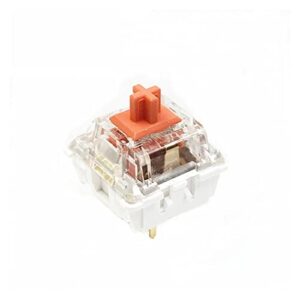 Orange White Switch 3Pin Tactile Silent Axis for Mechanical Keyboard Mute 40 Paragraph Silent Key Shaft Customize DIY (Color : 90Pcs)