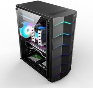 PC and Laptops Machpower Brand Case Gaming 1 LED RGB 1 Fan RGB 3 USB Acrylic Panel