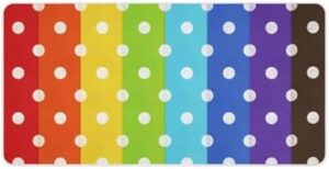 Rainbow Dots Desk Mouse Mat Laptop Pad Desktop Protector Non-Slip Keyboard Pads for Office Gamer