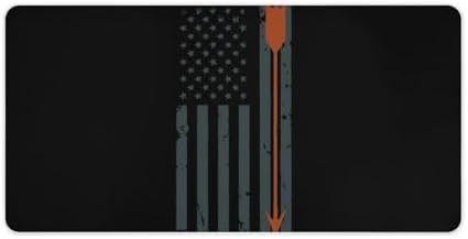 Red Archery Arrow Distressed Flag Desk Mouse Mat Laptop Pad Desktop Protector Non-Slip Keyboard Pads for Office Gamer