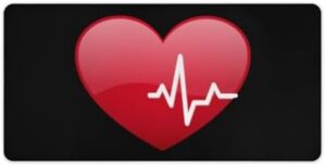 Red Heartbeat Desk Mouse Mat Laptop Pad Desktop Protector Non-Slip Keyboard Pads for Office Gamer