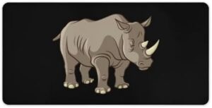 Rhino Vector Desk Mouse Mat Laptop Pad Desktop Protector Non-Slip Keyboard Pads for Office Gamer