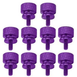 STOBOK 10pcs Aluminum Alloy Pc Case Thumb Screws 6-32 Size Knurled Computer Case Screws for DIY Chassis Mounting
