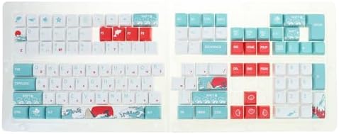 Sea Pattern Russian Keycaps For MX Switches Mechanical Keyboard OEM Height Keycaps For Typists And Gamers