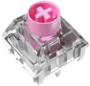 Silent Pink Switch Mechanical Keyboard Switch Office Waterproof and Dustproof Linear 3Pin Switchs Hot Swap(70PCS)