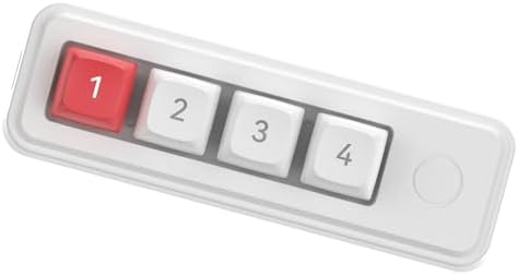 Small Keypad 4 Key Mechanical Keyboard for Gaming and Office Use with Customizable Color Lighting Double USB C Port