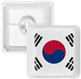 South Korea National Flag Asia Country PBT Keycaps for Mechanical Keyboard White OEM No Marking Print