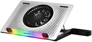 Steel Mesh Panel LED fan Adjustable Speed Control 10 "-17" Laptop Cooling Pad, Cooling Bracket
